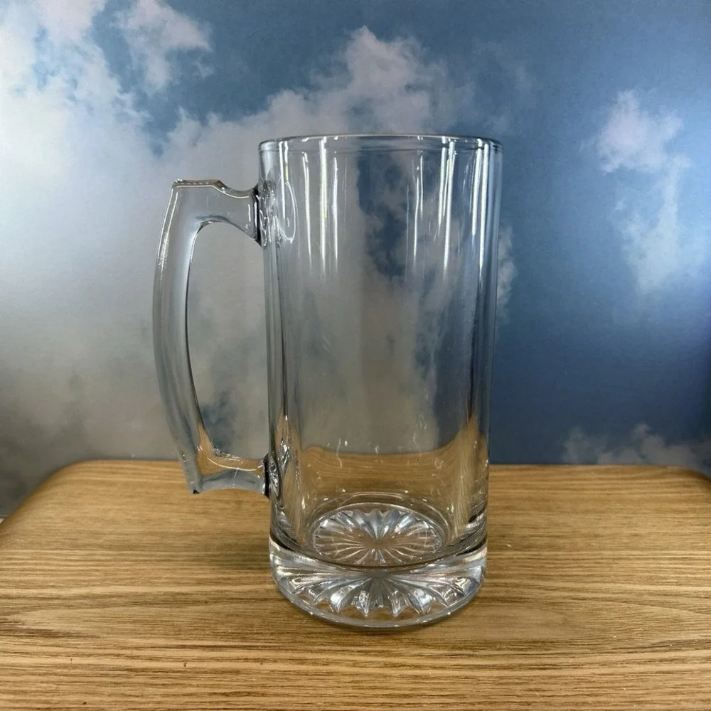 Glass Beer Stein‎ Mug Clear 7